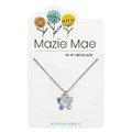 Silver Opal & Aquamarine Butterfly Necklace
