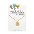 Gold Butterfly Disc Necklace