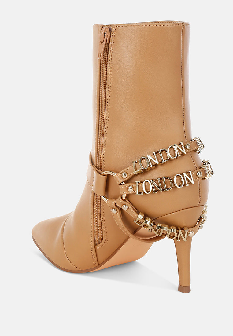 Nicene Harness Detail Stiletto Boots