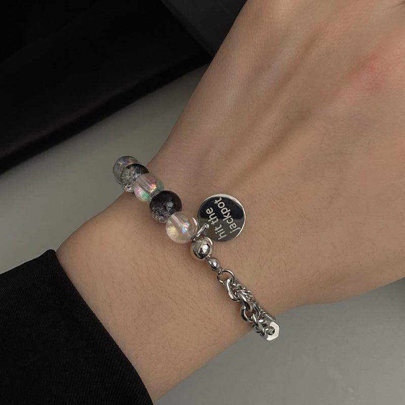 Round Card Burst Beads Bracelet