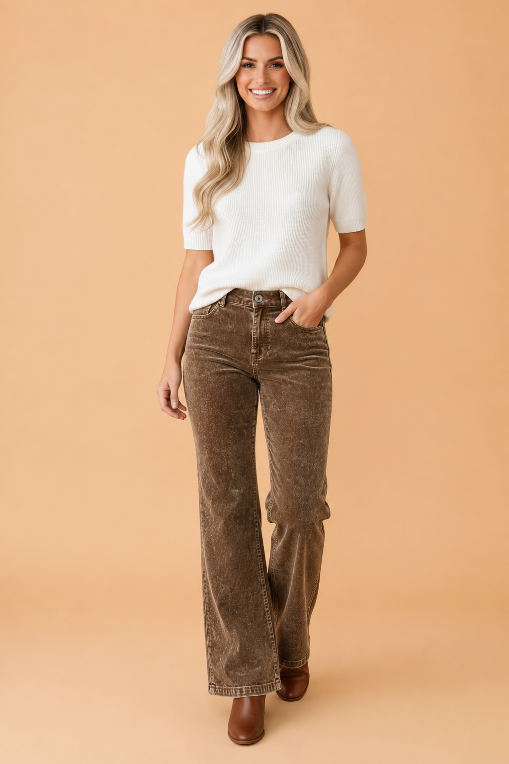 Oakley Camel Mineral-Washed Corduroy Pants-0