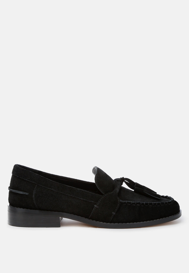 Rhone Tassels Detail Genuine Suede Loafers