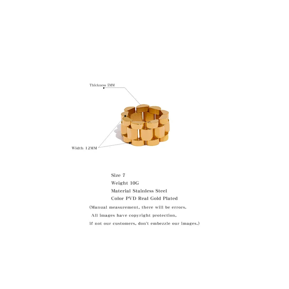 Stainless Steel Chain Finger Ring