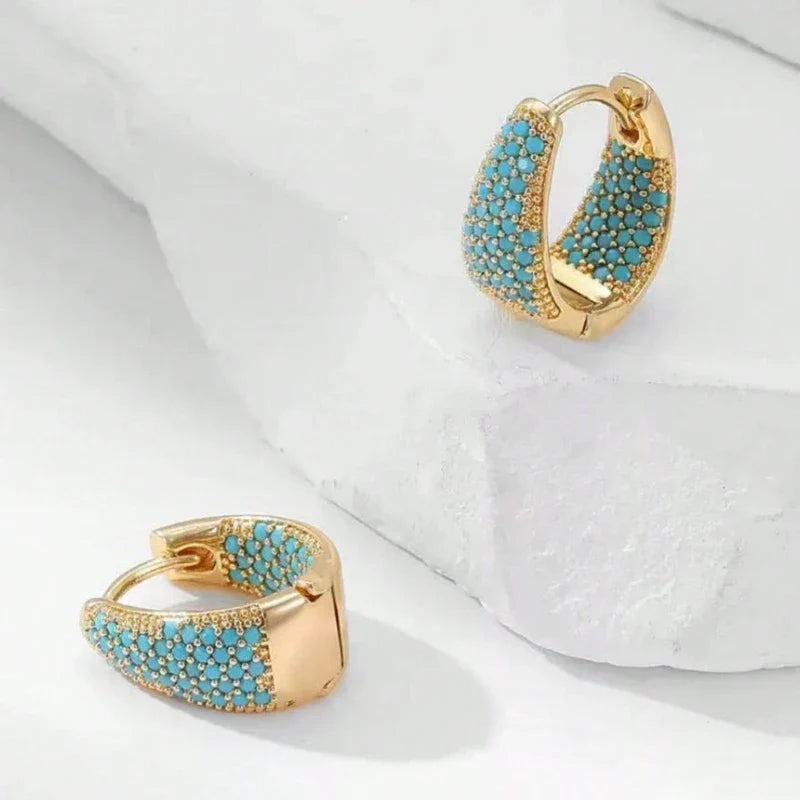 Bohemian Turquoise Clip Earrings