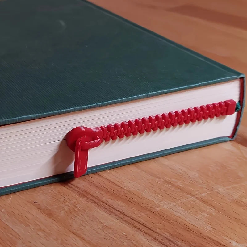 3D Printed Zipper Bookmark for Books E-Readers Diaries