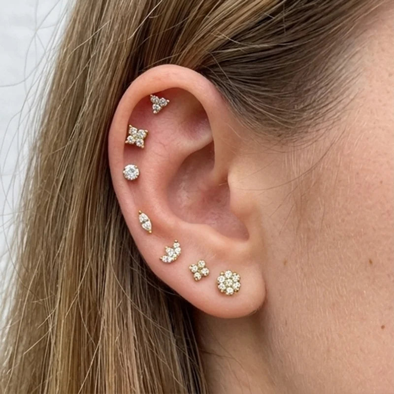 Titanium Tiny Labret Lip Stud Earring