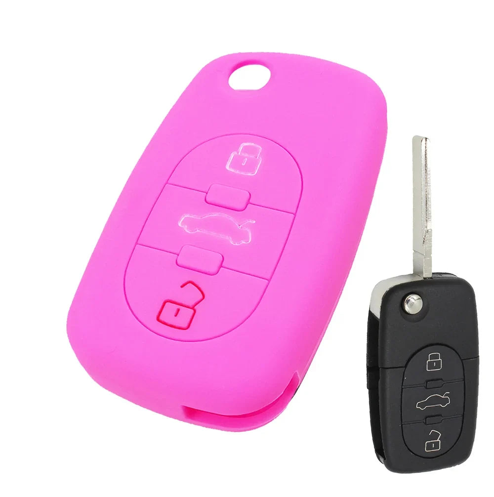 XUKEY Silicone Car Key Fob Cover Case