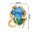 Zircon Flame Drop Ring