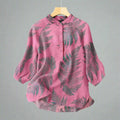 Vintage Cotton-Linen Button Down Blouse