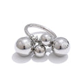 Stainless Steel Beads Ball Ring