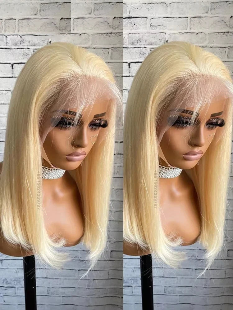 13x4 13x6 613 HD Blonde Bob Hair Wig Human Hair Lace Frontal Wig Brazilian Straight Bob Wig Lace Front Human Hair Wigs For Women
