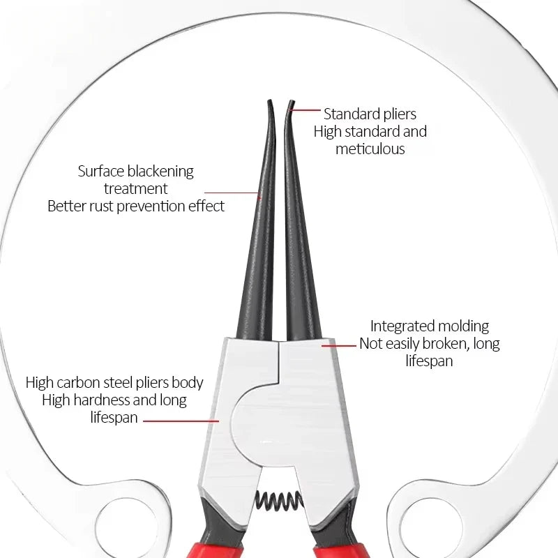 5-In Circlip Pliers | Dual-Purpose Retaining Ring Pliers for Internal