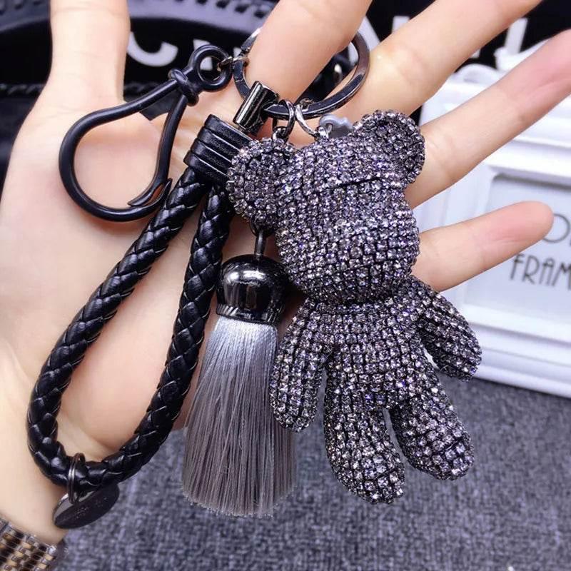 Handmade Rhinestone Gloomy Bear Keychain