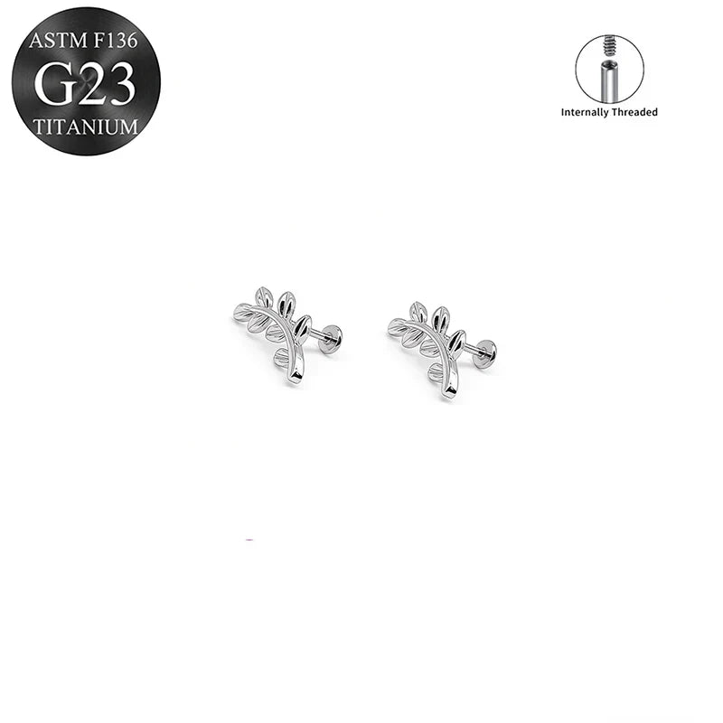 Titanium Tiny Labret Lip Stud Earring