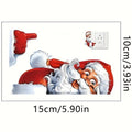 Santa Claus and Snowman Christmas Switch Sticker | Festive Self-Adhesive Wall Decal