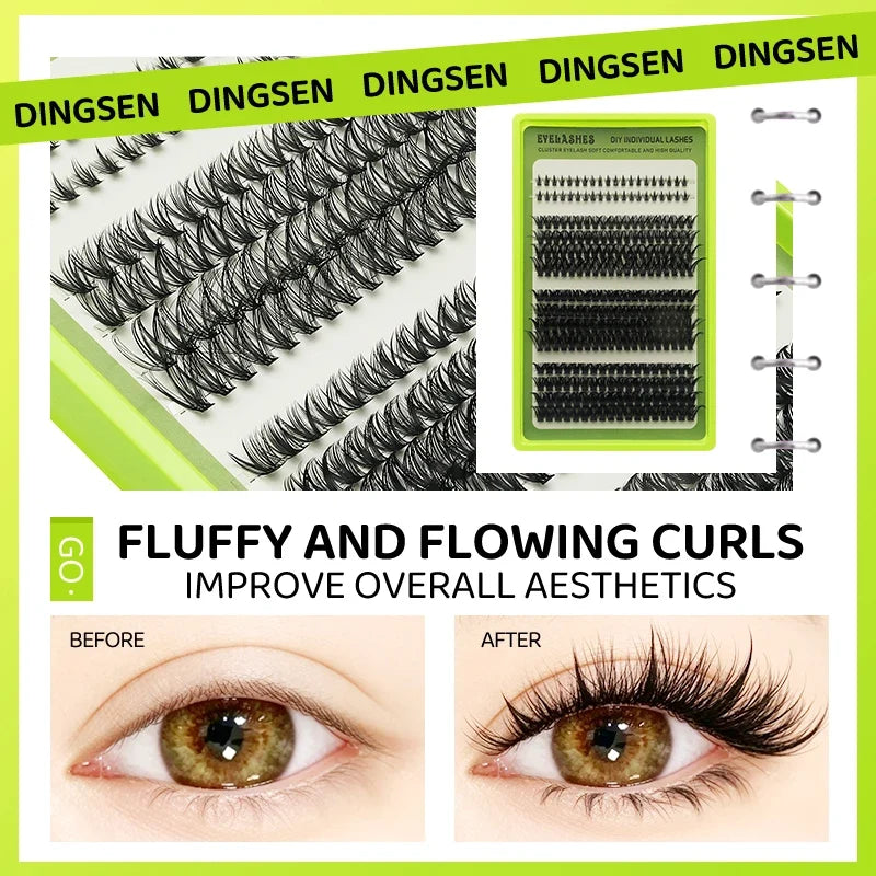 14 Rows Individual Cluster DIY Lash Extensions