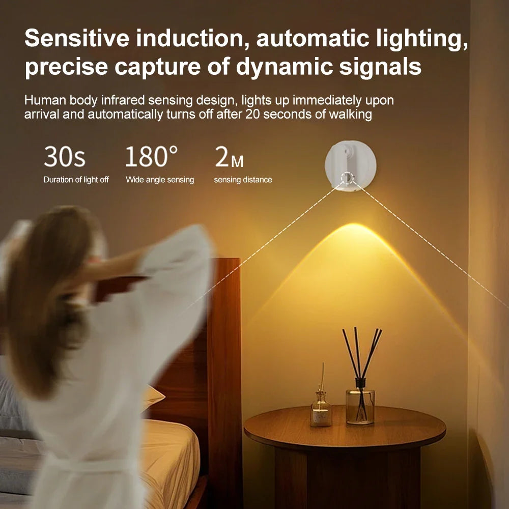 RGB Night Light | Magnetic Base USB Rechargeable LED Wall Lamp, Touch Switch