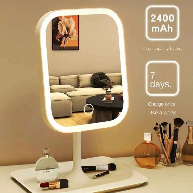 Desktop Vanity Mirror 3 Color Light LED Makeup Mirror