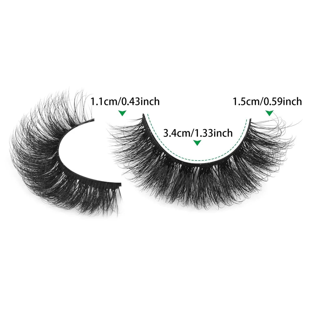 14 Pairs Russian Strip Lashes | DIY Fluffy Faux Mink Eyelash Set