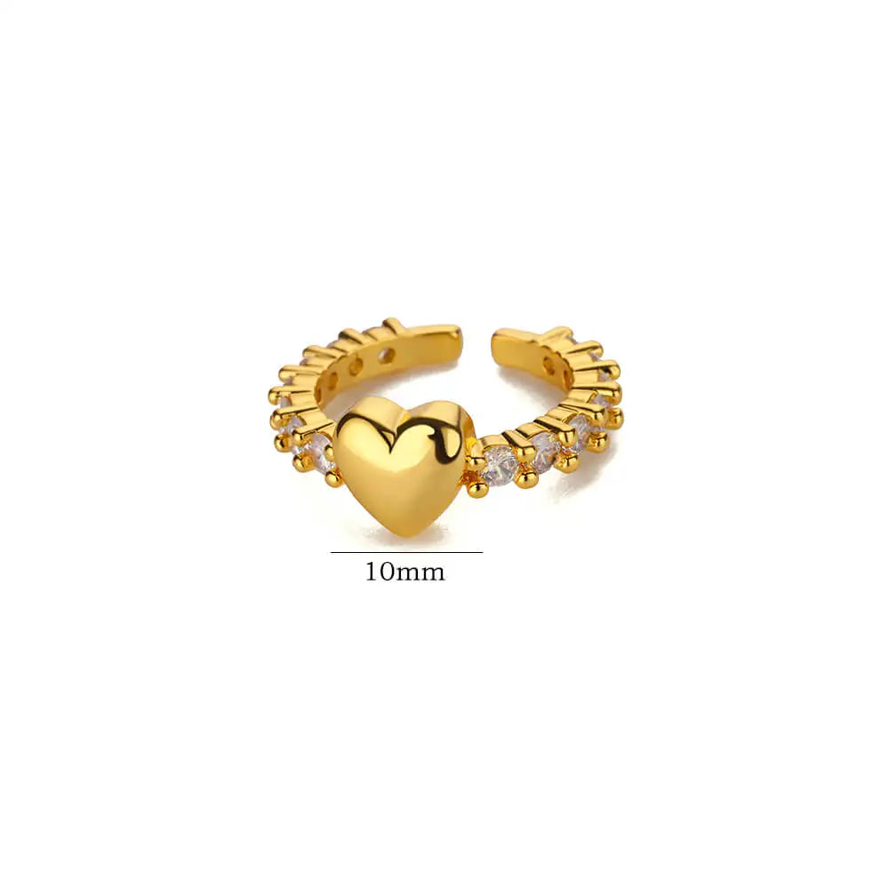 Zircon Tiny Heart Ring