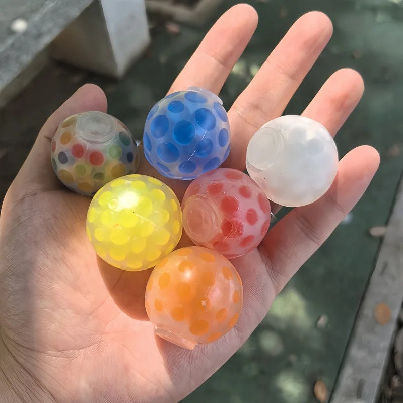 Soft Rubber Grape Squeeze Balls | 5-Pack Stress Relief Set
