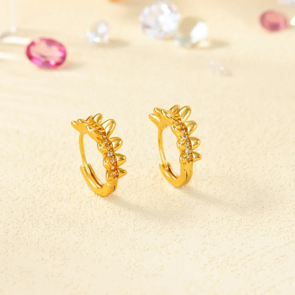 Zircon Geometric Hoop Earrings