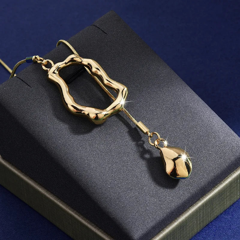Irregular Y-Shaped Long Necklace