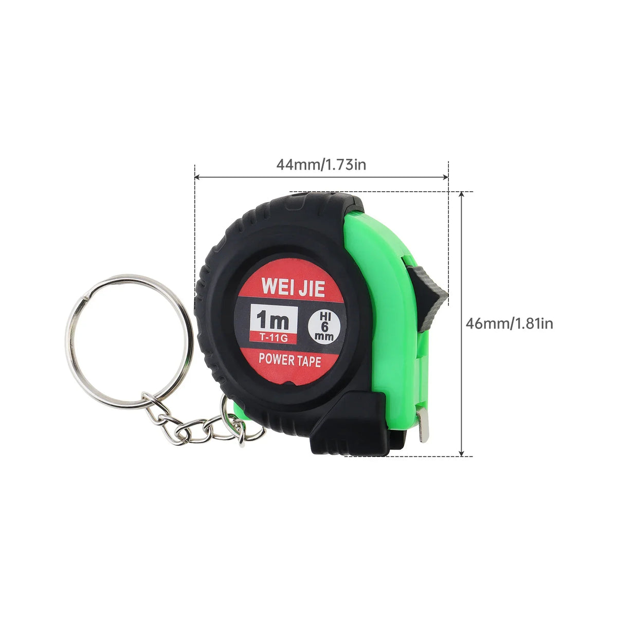 /5pcs / Green/Yellow Keychain Tape Measure for Quick Easy Measurements