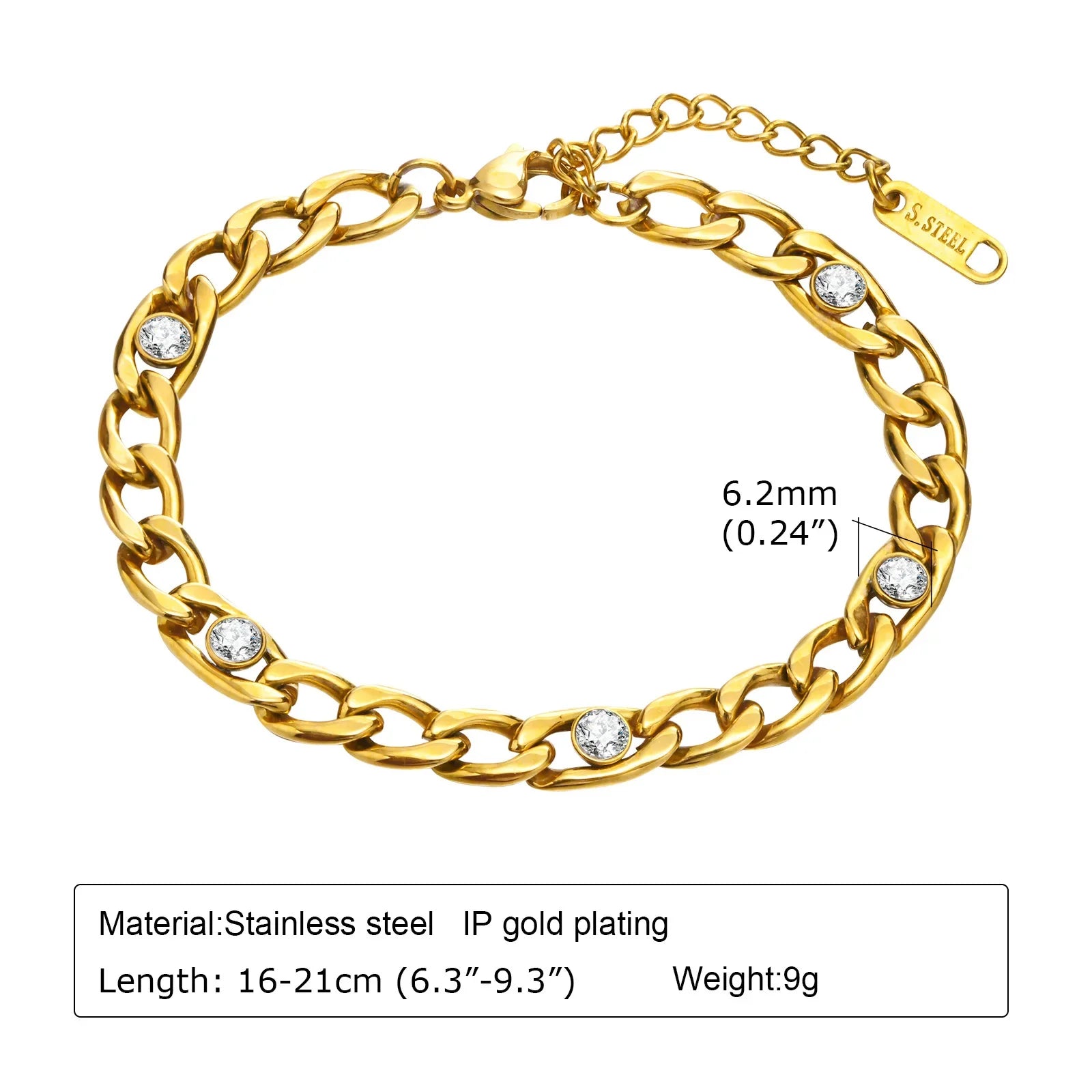 18K Gold Twist Paperclip Bracelet