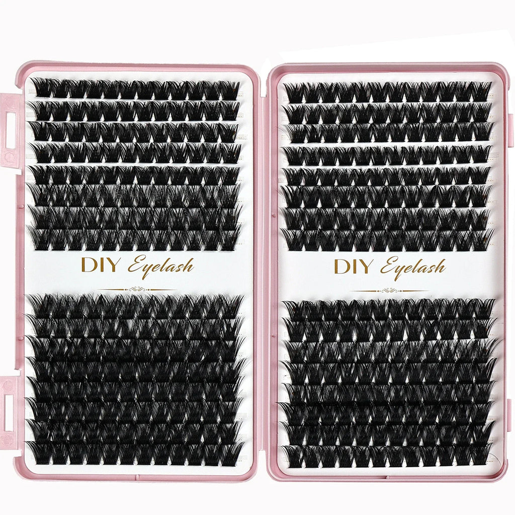 384pcs Cluster Lashes Mixed Tray | DIY Natural Look Eyelash Extension