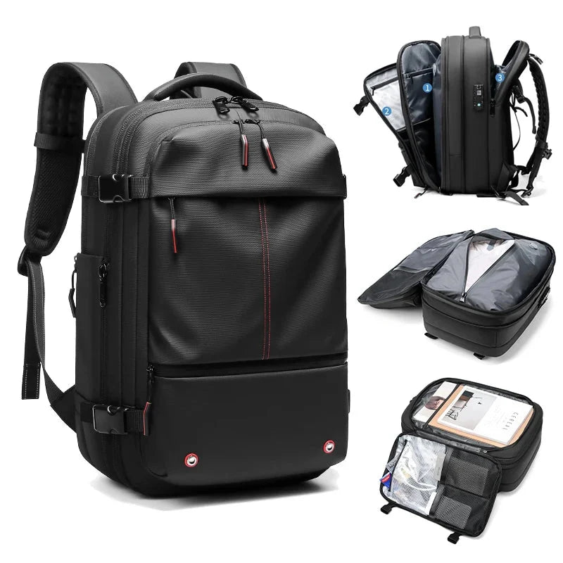 Men's 17 Inch Laptop Backpack Vacuum Compression