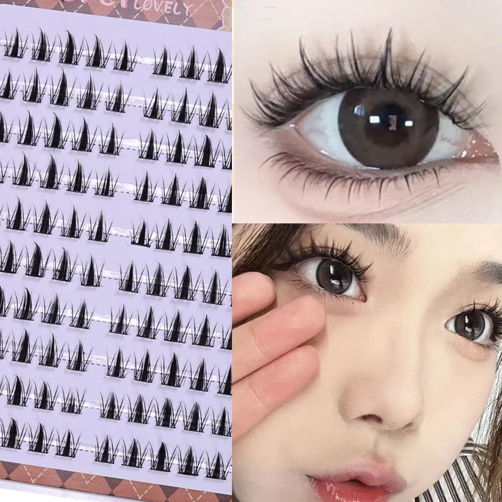 DIY Self-Adhesive Cluster Lashes 10 Rows | Glue-Free Manga Sectioned Eyelashes