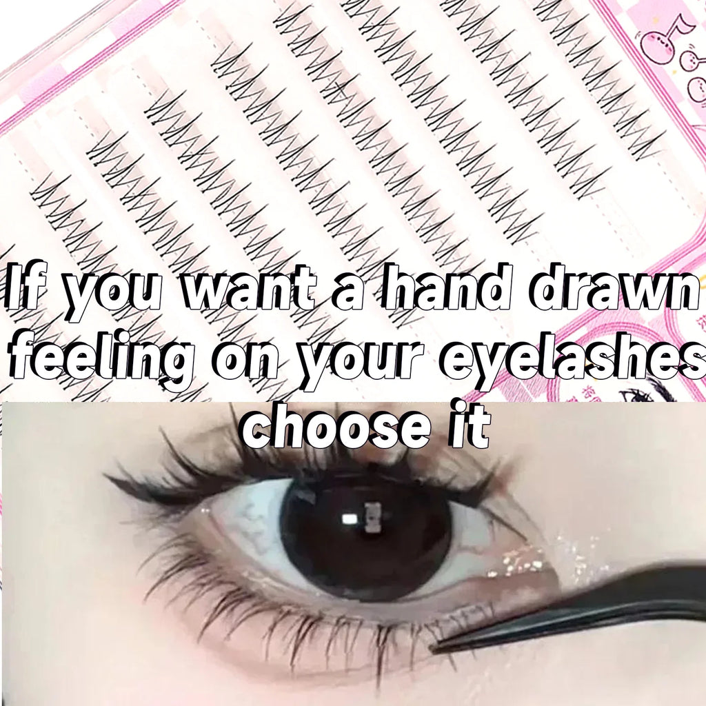 Natural Look Small Flame Lower Eyelashes | Glue-Free Easy Application Beginner Friendly Soft Comfortable Reusable Fake Eyelashes