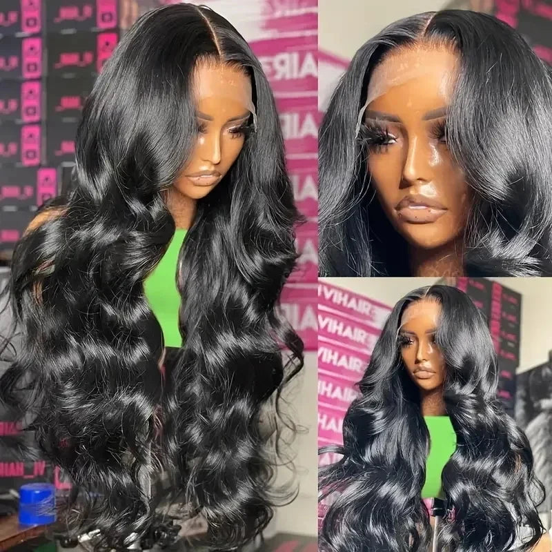 Brazilian Body Wave Human Hair Wigs Pre Plucked Hd Transparent 13x4 Lace Front Wig Bleached Knots Transparent Lace Frontal Wig
