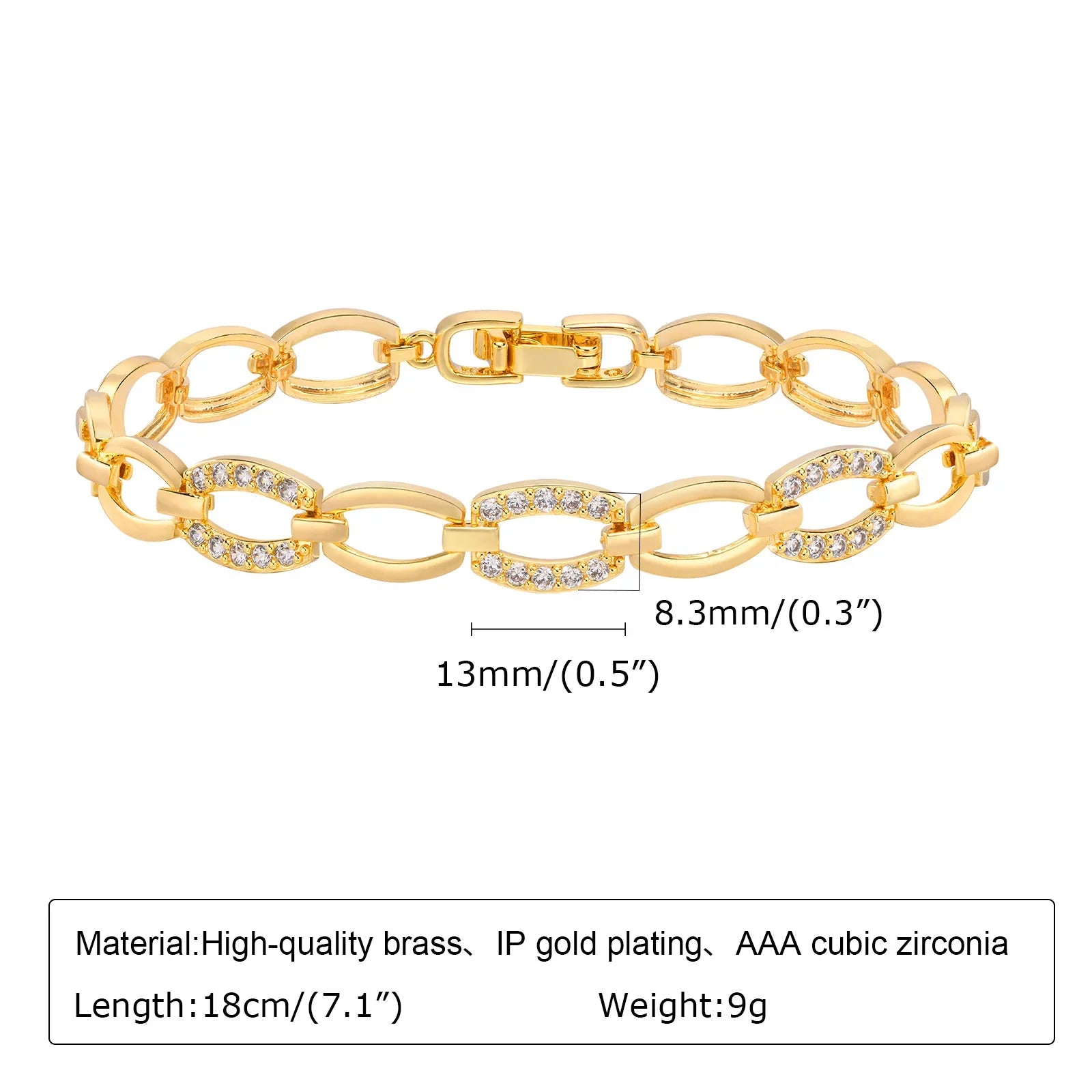 18K Gold Twist Paperclip Bracelet