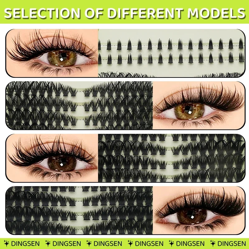 14 Rows Individual Cluster DIY Lash Extensions