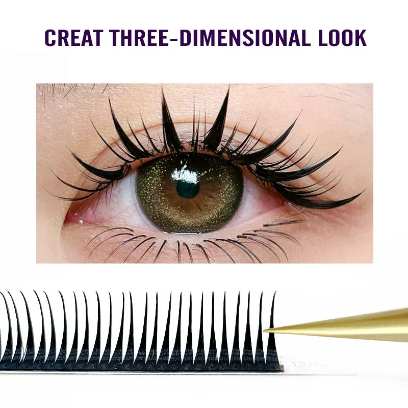 Wet Lashes Cosplay Eyelash Extensions | 0.07mm Mink Spikes Lashes
