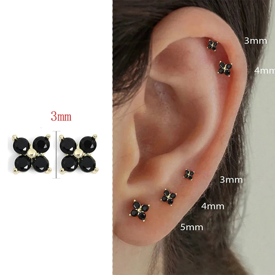 Dainty Flower Butterfly Stud Earrings