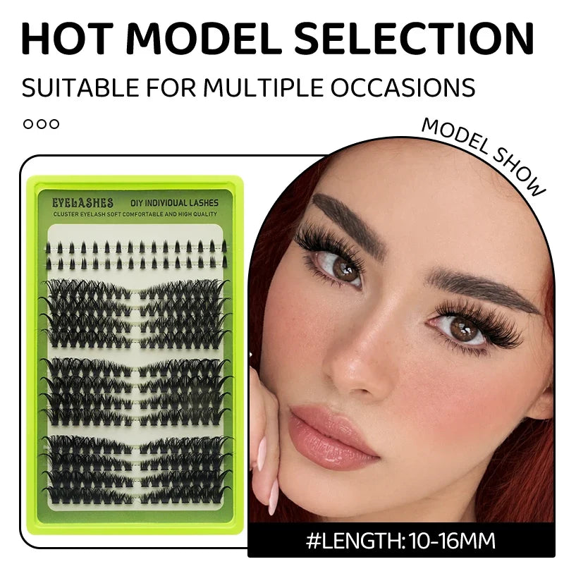 14 Rows Individual Cluster DIY Lash Extensions