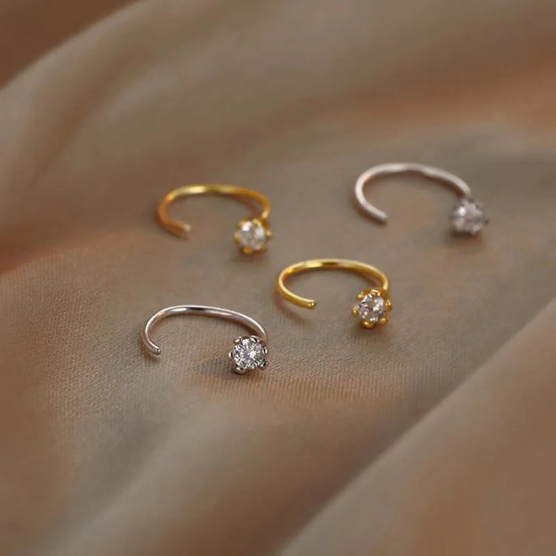 Elegent Minimalist Zircon Stud Earrings for Teens