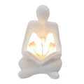 Desktop Thinker Sculpture Ornament Abstract Figure Tulip Book Lamp