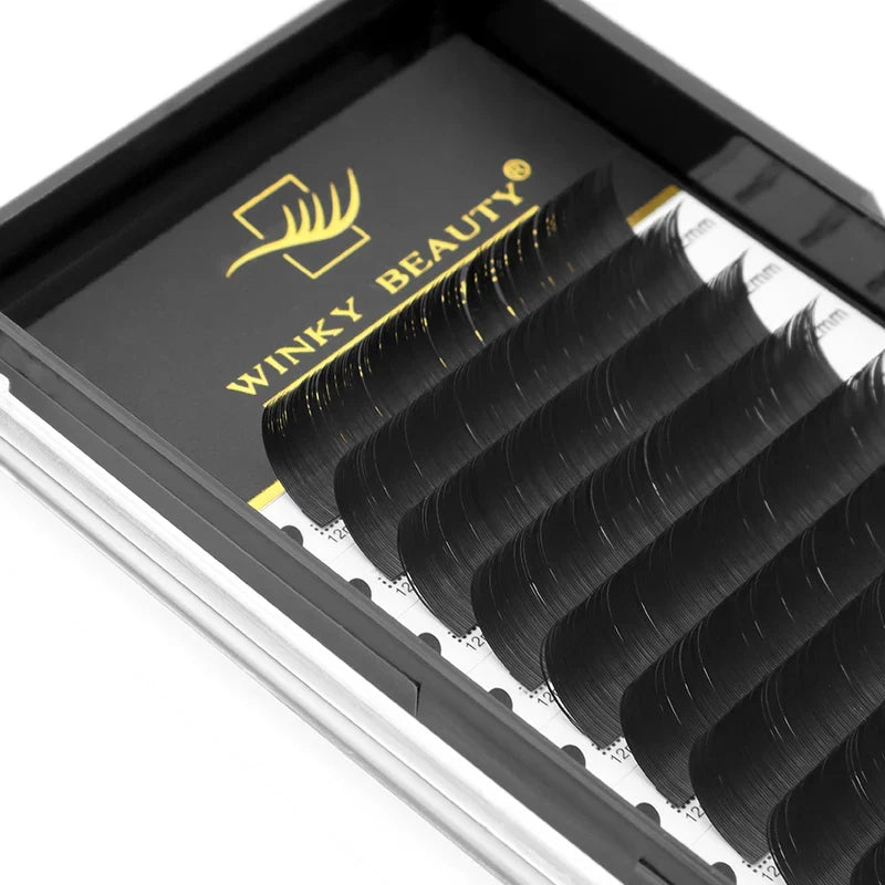 Black Mink Lashes | Ellipse Split Tips Individual Eyelash Extensions