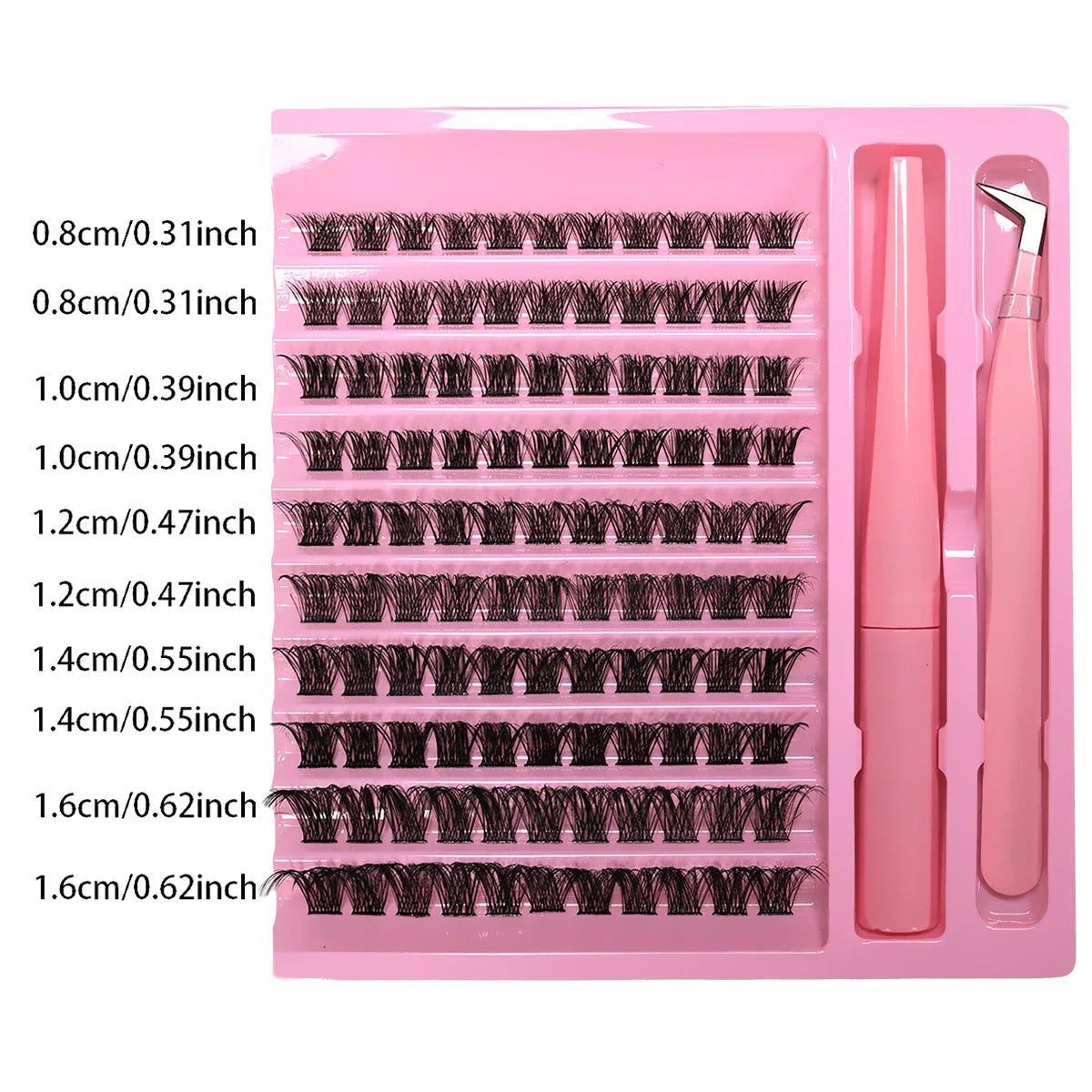 Bond Individual Lashes Kit Cluster Lashes Wispy Curling False Eyelash Clusters