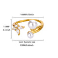 Zircon Butterfly Pearl Ring