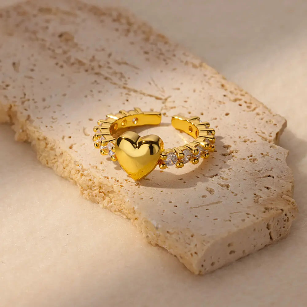 Zircon Tiny Heart Ring