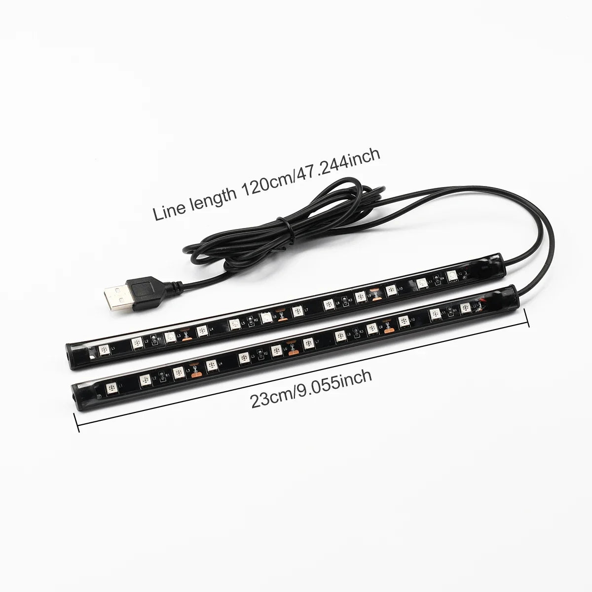 USB Car Interior LED Strip Light