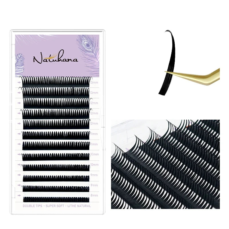 NATUHANA Wet Eyelash Extension 0.07mm | Easy Grafting Manga Wispy Lashes