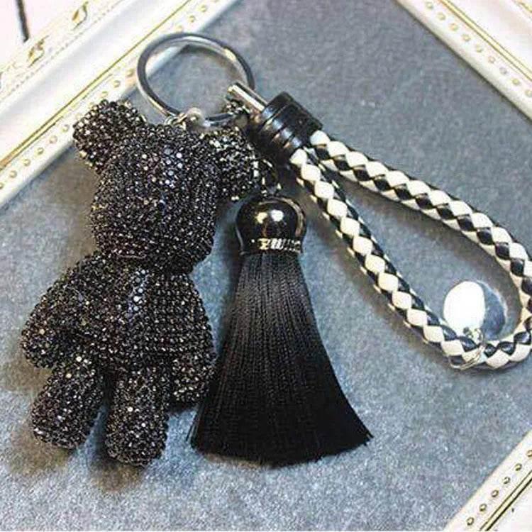 Handmade Rhinestone Gloomy Bear Keychain