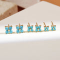 Dainty Flower Butterfly Stud Earrings
