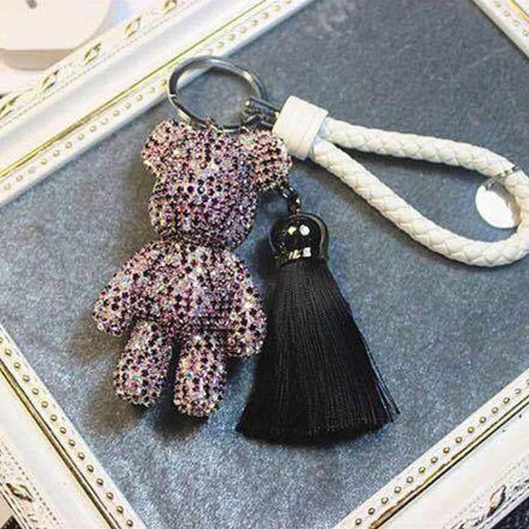 Handmade Rhinestone Gloomy Bear Keychain